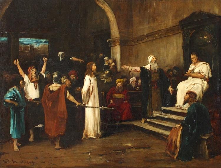 Mihaly Munkacsy Le Christ devant Pilate oil painting image